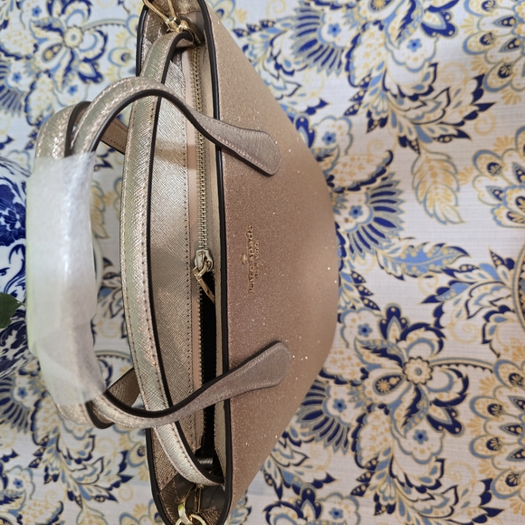 Kate Spade Gold Tote with Elegant Shimmer - Picture 3 of 6